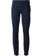 Tory Burch Slim Trousers, Women's, Size: 30, Blue, Cotton/polyester/spandex/elastane