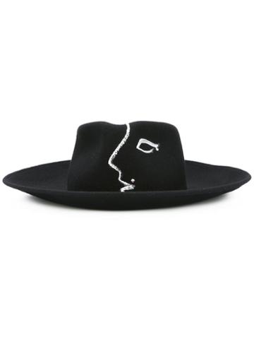 Celine Robert 'lanine' Hat, Women's, Size: Medium, Black, Wool Felt