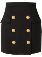 Balmain Button Embellished Skirt - Black