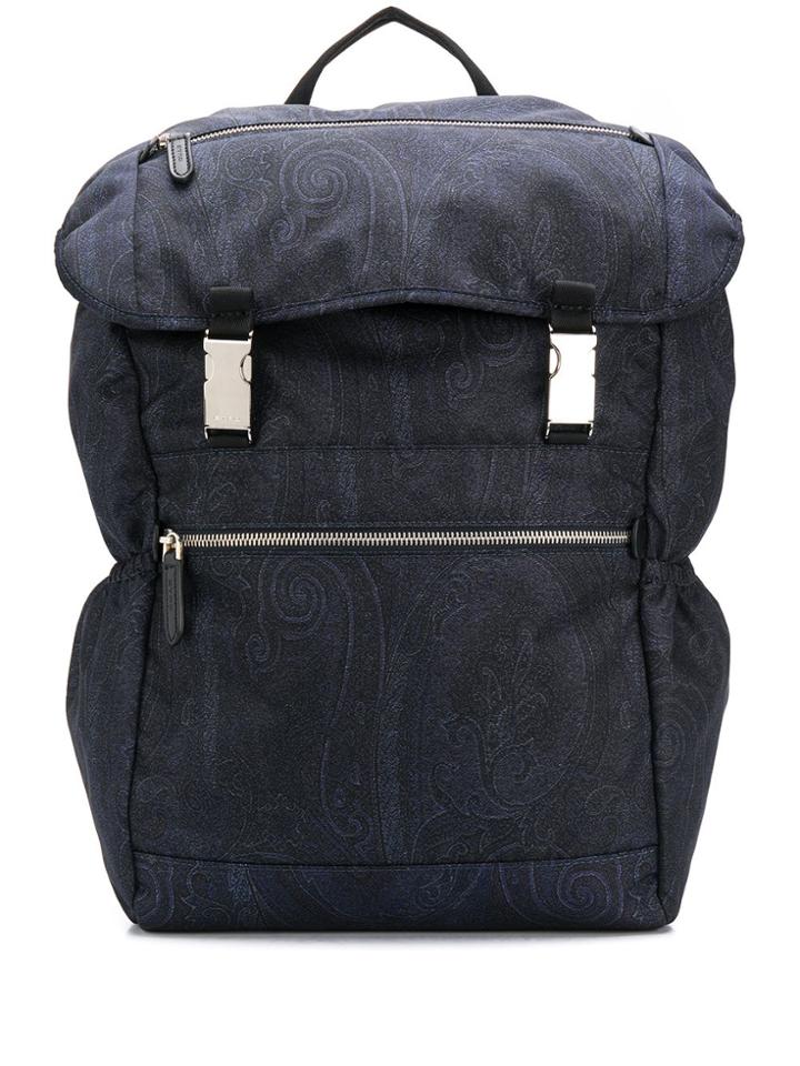 Etro Fold-top Backpack - Blue