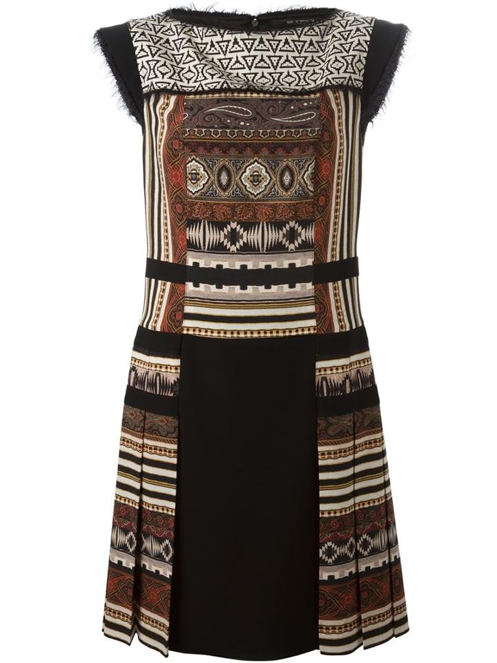 Etro Multi Print Pleated Dress