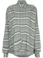 Moohong Checked Double Shirt - Grey