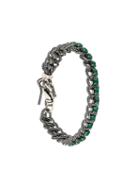 Emanuele Bicocchi Beaded Bracelet, Men's, Size: Medium, Metallic