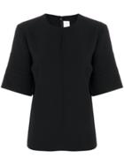 Victoria Victoria Beckham Wide Short Sleeve Blouse - Black