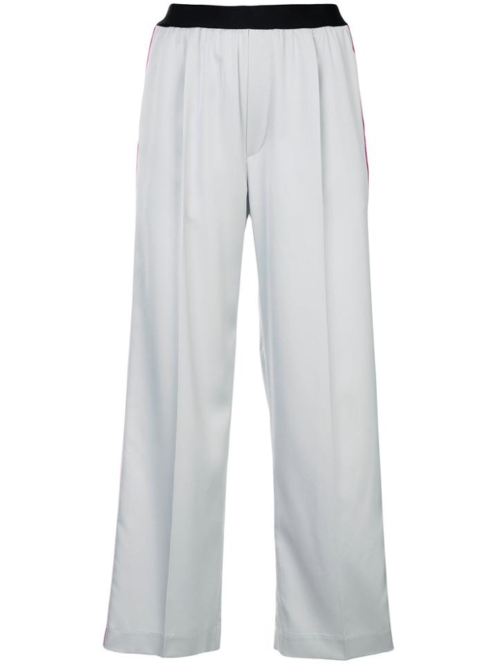 Astraet Side Stripe Cropped Trousers - Grey