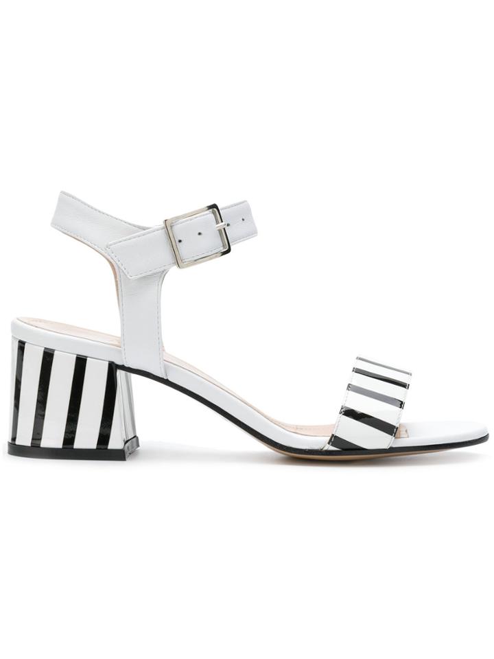 Marc Ellis Striped Details Sandals - White