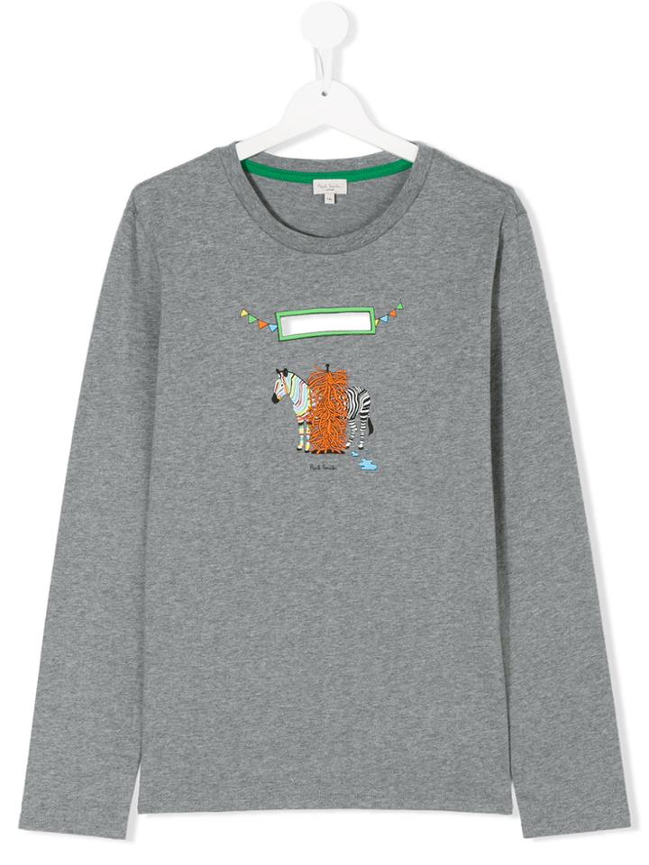 Paul Smith Junior 'car Wash' Print T-shirt - Grey