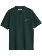 Burberry Triple Archive Logo Cotton Piqué Polo Shirt - Green