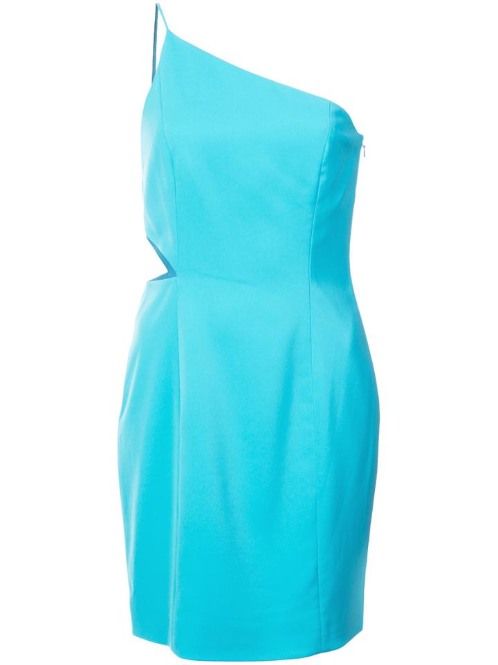 Jay Godfrey One Shoulder Cutout Dress - Blue