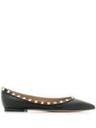 Valentino Valentino Garavani Rockstud Pointed Ballerinas - Black