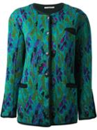 Yves Saint Laurent Pre-owned Jacquard Long Cardigan - Green
