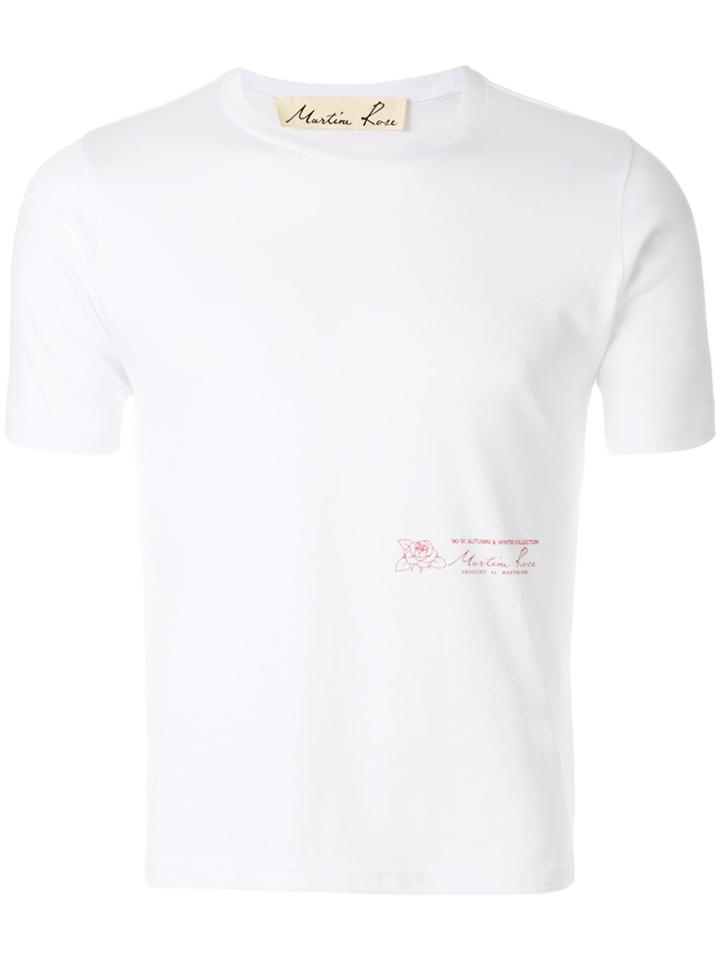 Martine Rose Rose Print Detail T-shirt - White