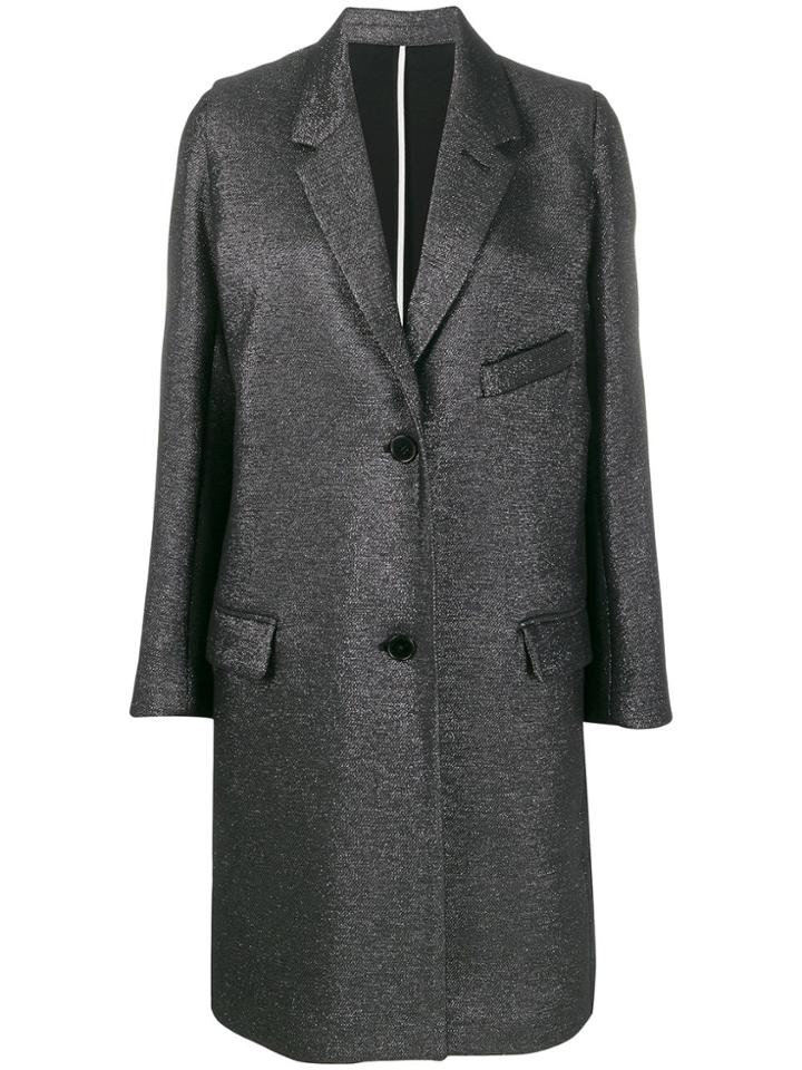 Zadig & Voltaire Marla Lurex Single Breasted Coat - Black