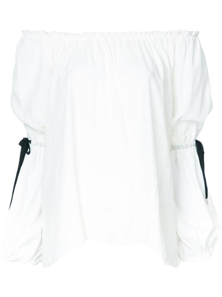 G.v.g.v. Peasant Blouse, Women's, Size: 34, White, Rayon