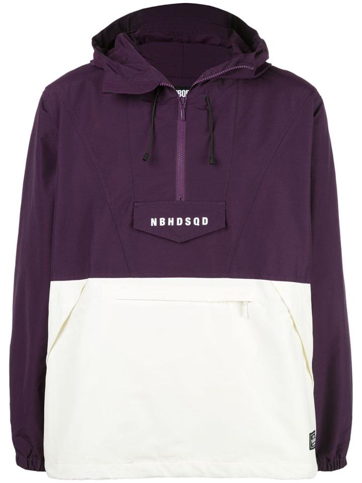 Neighborhood Two-tone Overhead Hooded Jacket - Purple