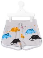 Mini Rodini - Mr Mouse Sweatshorts - Kids - Organic Cotton/spandex/elastane - 9 Yrs, Grey