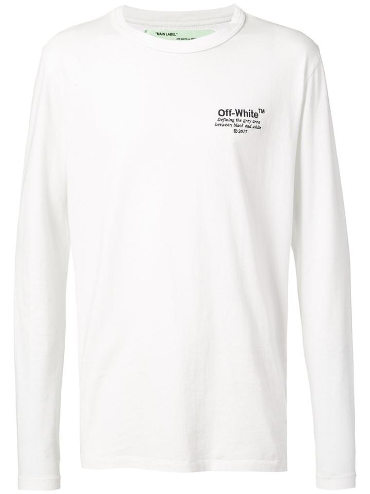 Long Sleeve T-shirt - Men - Cotton - M, White, Cotton, Off-white