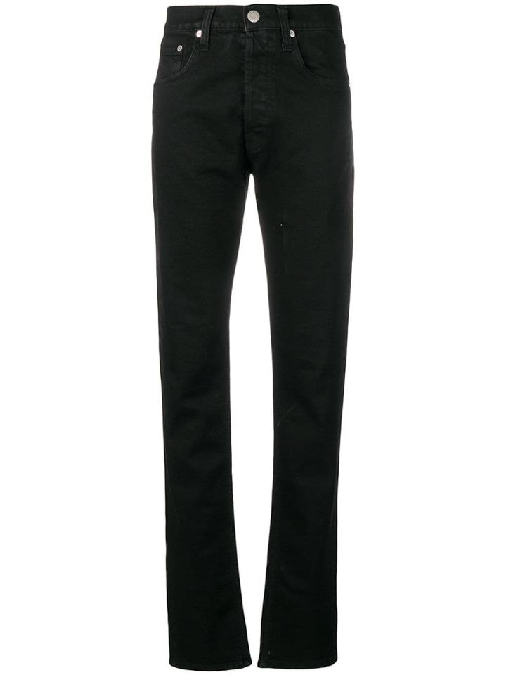 Helmut Lang Long Straight Leg Jeans - Black