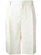 Givenchy Tailored Bermuda Shorts, Men's, Size: 48, White, Cotton/cupro/wool/mohair