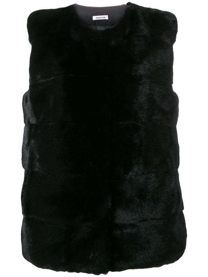 P.a.r.o.s.h. Fur Gilet - Black