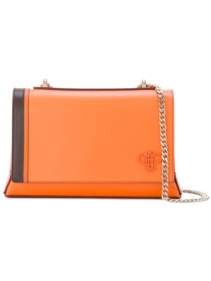 Panel Chain Strap Bag - Women - Calf Leather - One Size, Yellow/orange, Calf Leather, Emilio Pucci