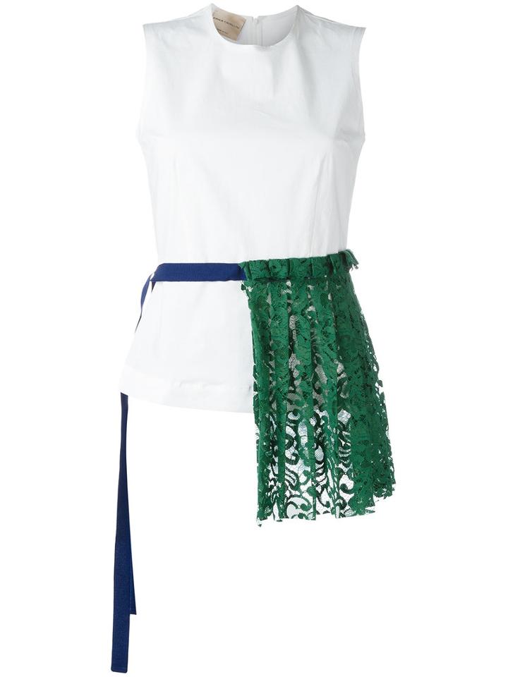 Erika Cavallini - Jaiden Sleeveless Top - Women - Spandex/elastane/cotton - 48, White, Spandex/elastane/cotton