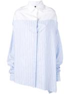 Unravel Project Asymmetrical Oversized Shirt - Blue