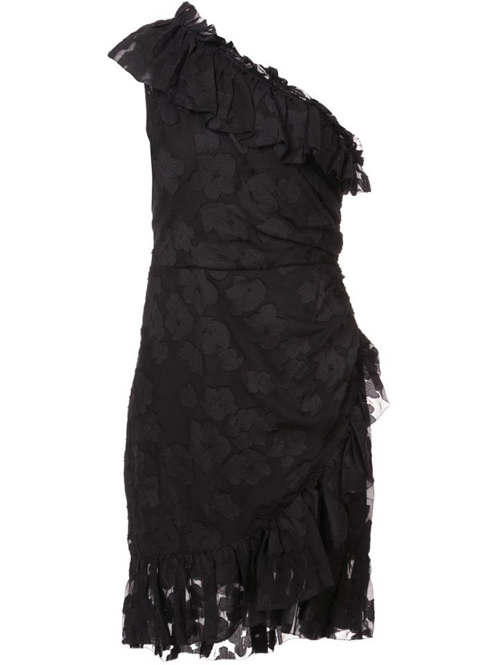 Ulla Johnson Rimona Asymmetric Floral Dress - Black