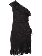 Ulla Johnson Rimona Asymmetric Floral Dress - Black