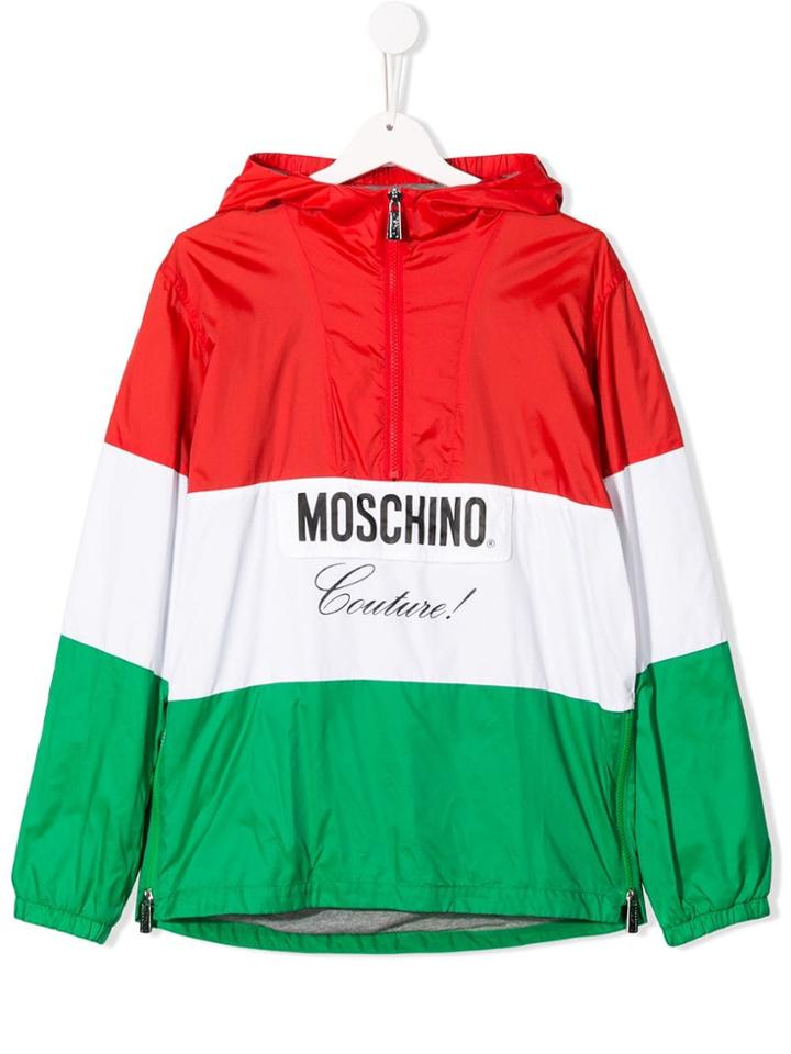 Moschino Kids Teen Hooded Jacket - Red