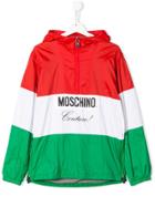 Moschino Kids Teen Hooded Jacket - Red