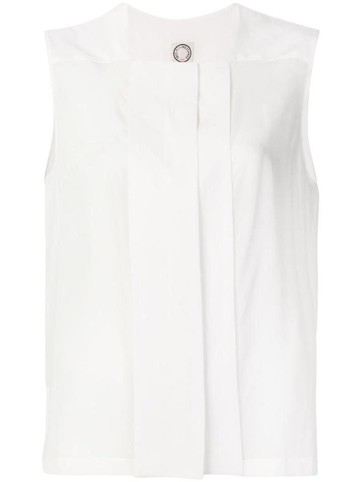 Ines De La Fressange Sleeveless Square Neck Blouse - White
