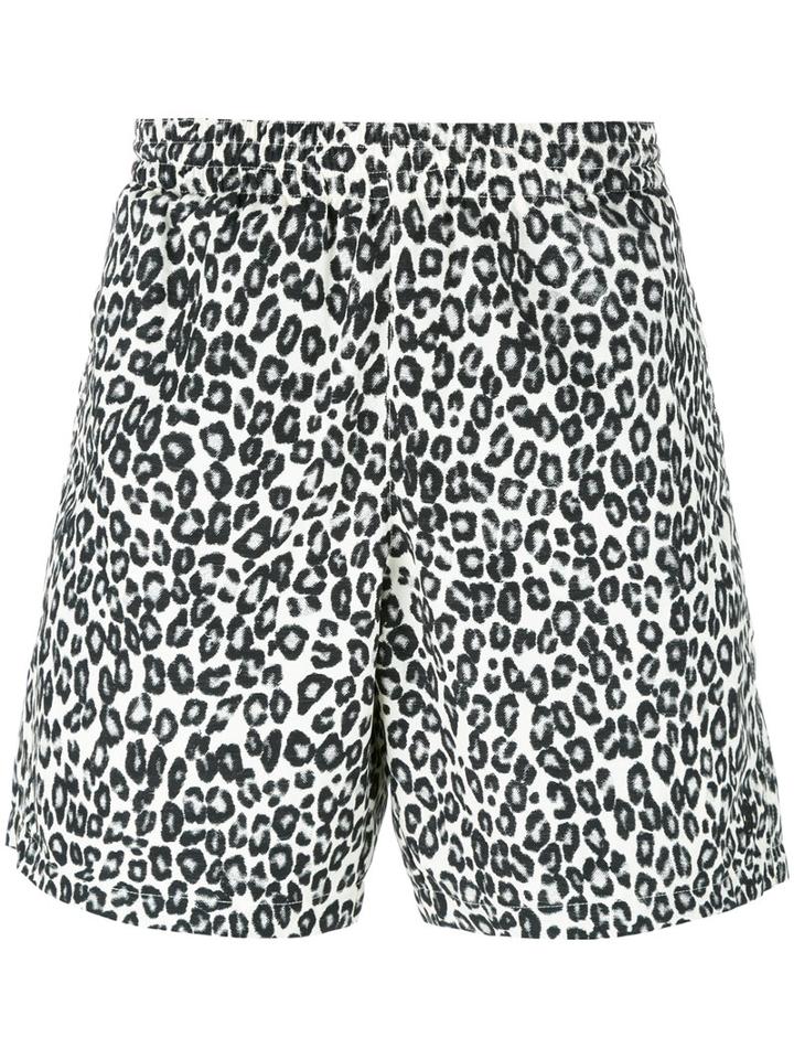 Alexander Mcqueen Leopard Print Swim Shorts, Men's, Size: Medium, Black, Polyamide