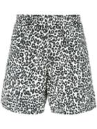 Alexander Mcqueen Leopard Print Swim Shorts, Men's, Size: Medium, Black, Polyamide