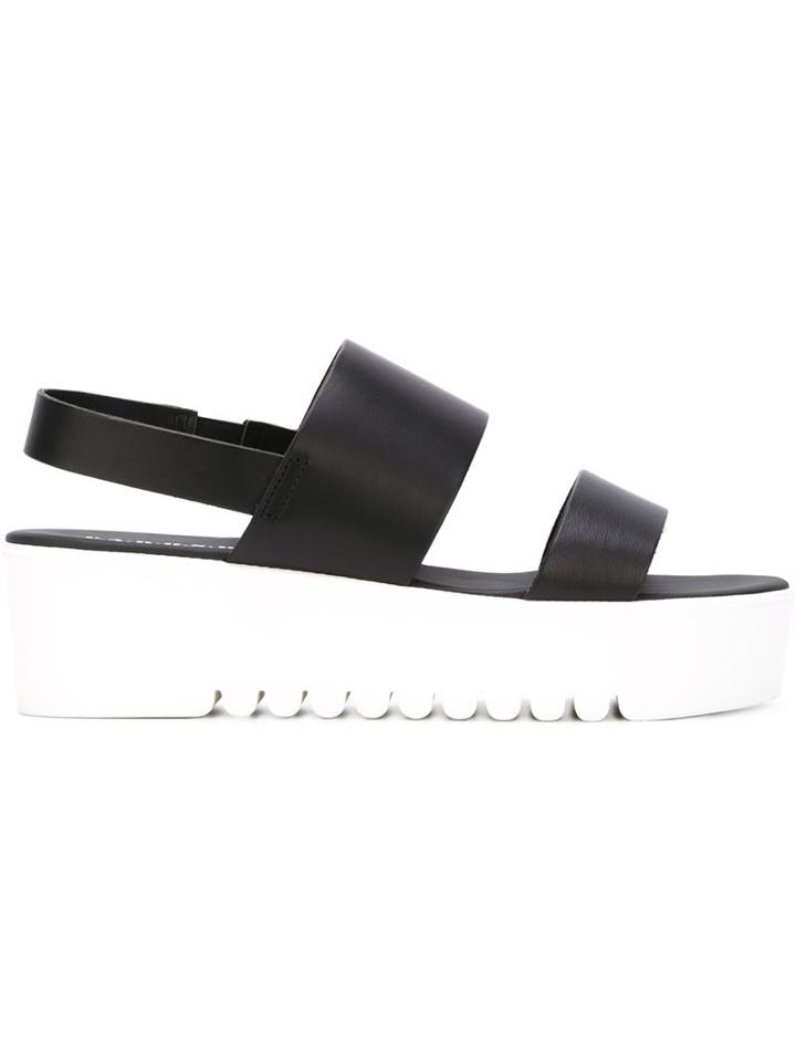 P.a.r.o.s.h. Platform Sandals, Women's, Size: 38, Black, Rubber/leather