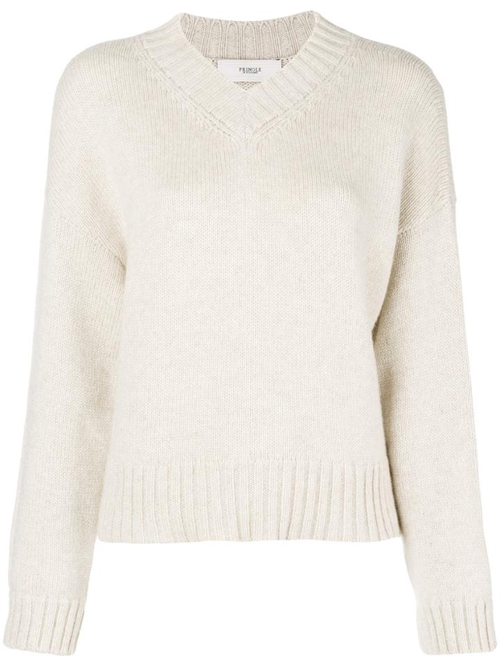 Pringle Of Scotland Cashmere V-neck Sweater - Nude & Neutrals