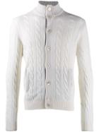 Barba Cable Knit Cardigan - Neutrals