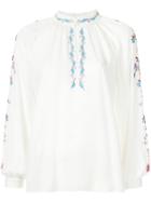 Vilshenko Floral Embroidered Blouse - White