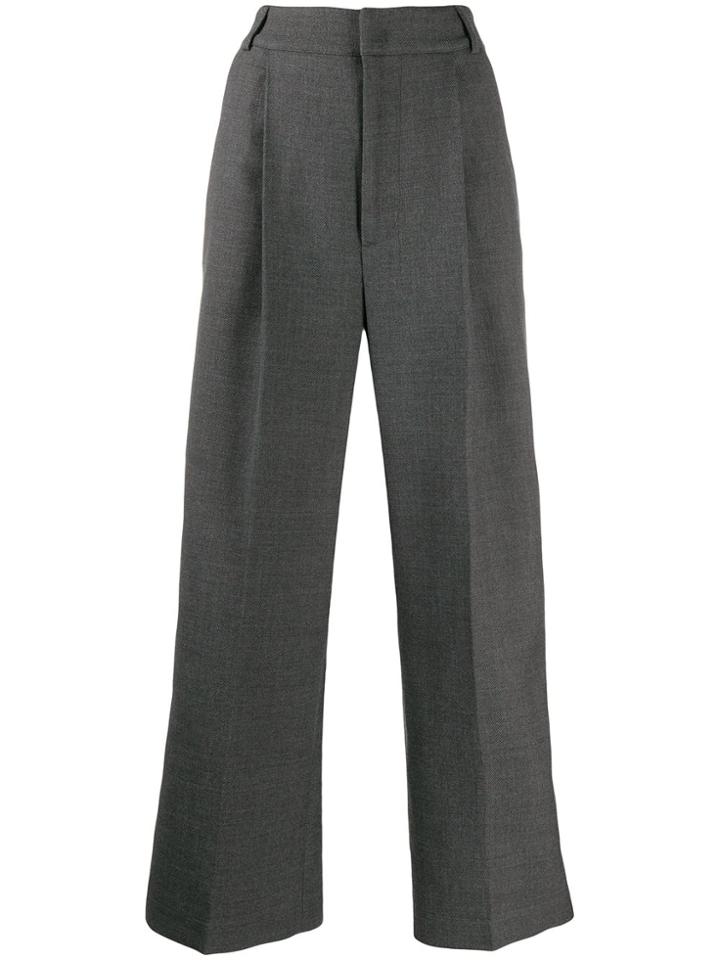 Mira Mikati Cropped Wide Leg Trousers - Grey