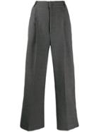 Mira Mikati Cropped Wide Leg Trousers - Grey
