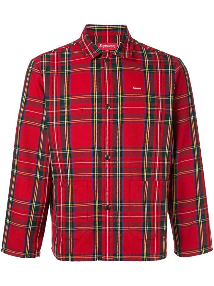 Supreme Tartan Flannel Shirt - Red