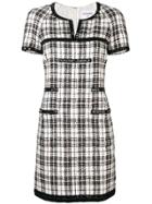 Chanel Vintage Checked Fitted Dress - White