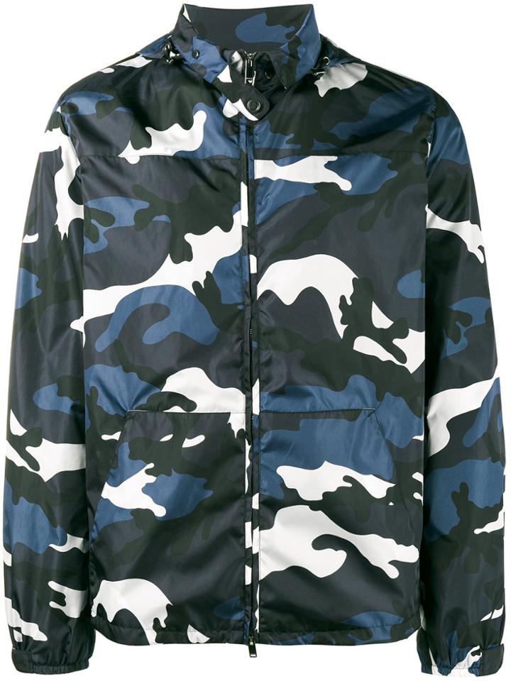 Valentino Camouflage Windbreaker - Blue