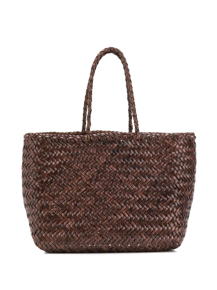 Dragon Grace Woven Tote - Brown