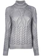 La Fileria For D'aniello Braid Knit Jumper - Grey