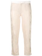 Ann Demeulemeester - Metallic Trousers - Women - Cotton/linen/flax/acetate/viscose - 38, Nude/neutrals, Cotton/linen/flax/acetate/viscose