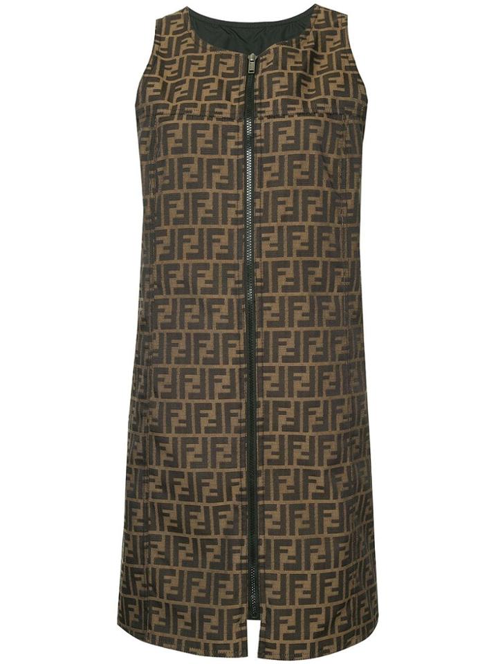 Fendi Vintage Zipper One Piece - Brown