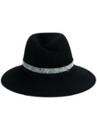 Maison Michel 'virginie ' Fedora Hat, Women's, Size: Large, Blue, Wool Felt