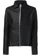 A Diciannoveventitre Zipped Jacket, Men's, Size: 48, Black, Calf Leather
