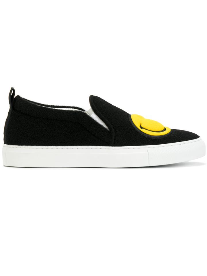 Joshua Sanders Smile Slip On Sneakers - Black